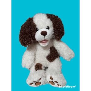 Build a Bear "retired" dog plush, brown and white.